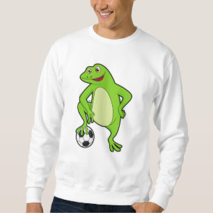 Frosch als Fußballspieler mit Fußball Sweatshirt