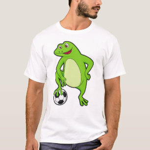 Frosch als Fußballspieler mit Fußball T-Shirt