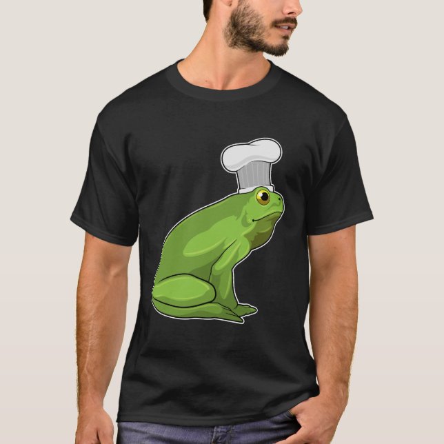 Frosch als Koch mit Koch Hut T-Shirt (Vorderseite)