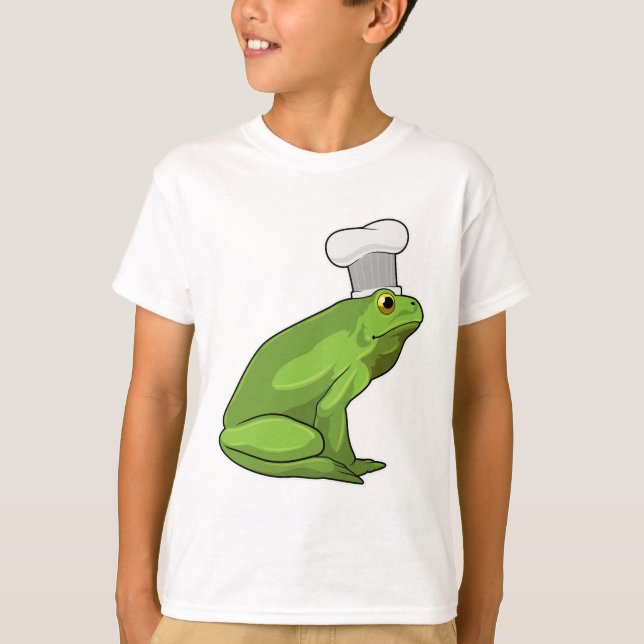 Frosch als Koch mit Koch Hut T-Shirt (Vorderseite)