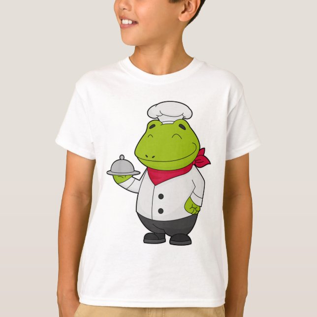 Frosch als Koch mit Platter T-Shirt (Vorderseite)