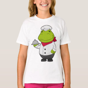 Frosch als Koch mit Platter T-Shirt