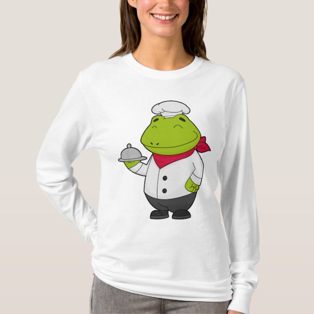 Frosch als Koch mit Platter T-Shirt (Vorderseite)