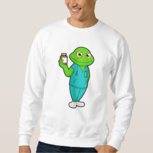 Frosch als Krankenschwester mit Medizin und Stetho Sweatshirt