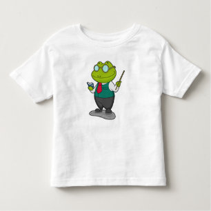 Frosch als Lehrer mit Buch Kleinkind T-shirt