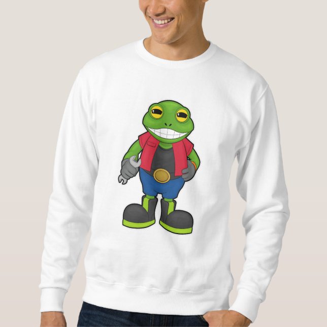 Frosch als Mechanik mit Spanner Sweatshirt (Vorderseite)