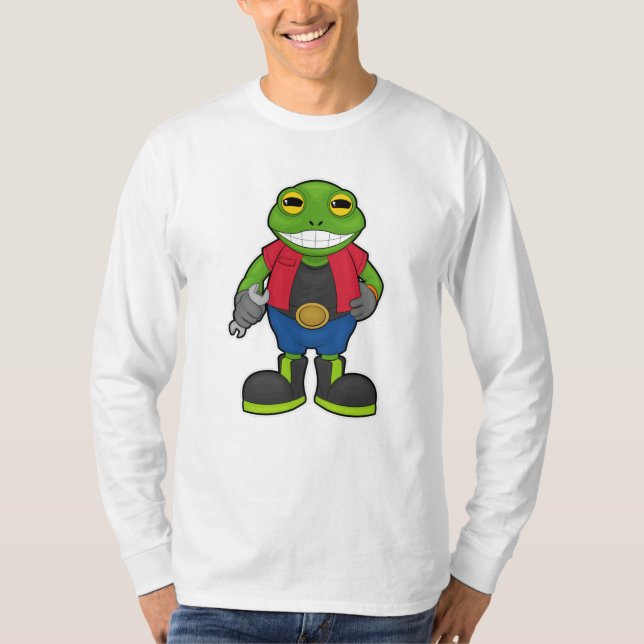 Frosch als Mechanik mit Spanner T-Shirt (Vorderseite)