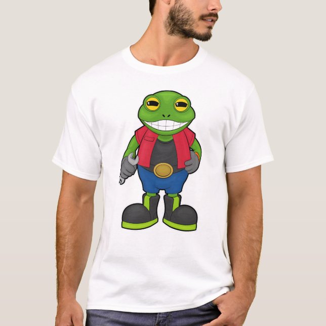 Frosch als Mechanik mit Spanner T-Shirt (Vorderseite)