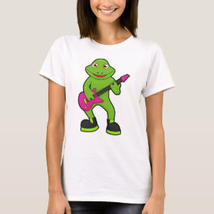 Frosch als Musiker mit Gitarre T-Shirt
