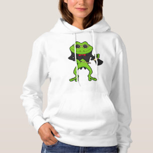Frosch als Zauberer mit Zauberstab & Hut Hoodie