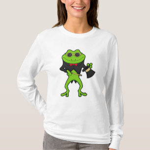 Frosch als Zauberer mit Zauberstab & Hut T-Shirt