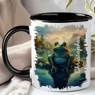 Frosch am Bergsee Spiegelung Tasse