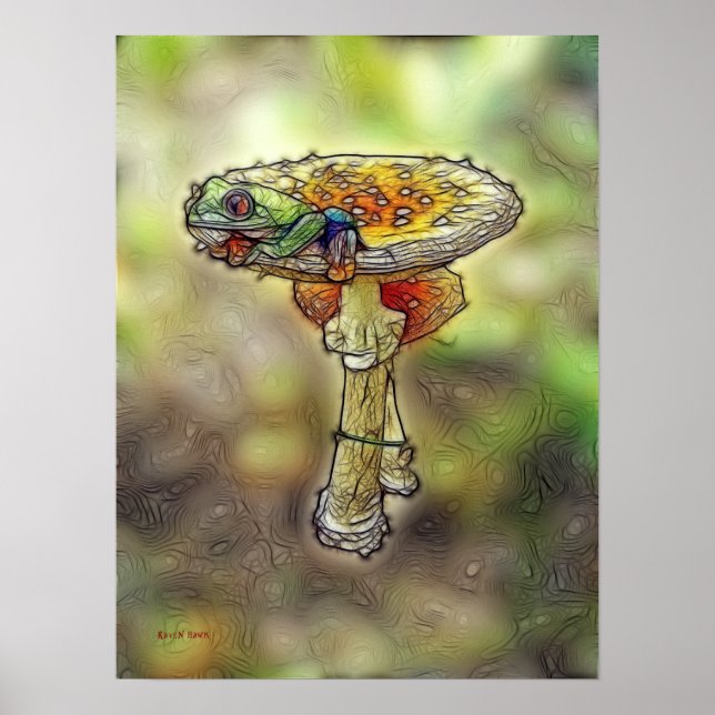 Frosch an der Hohle Poster (Vorne)