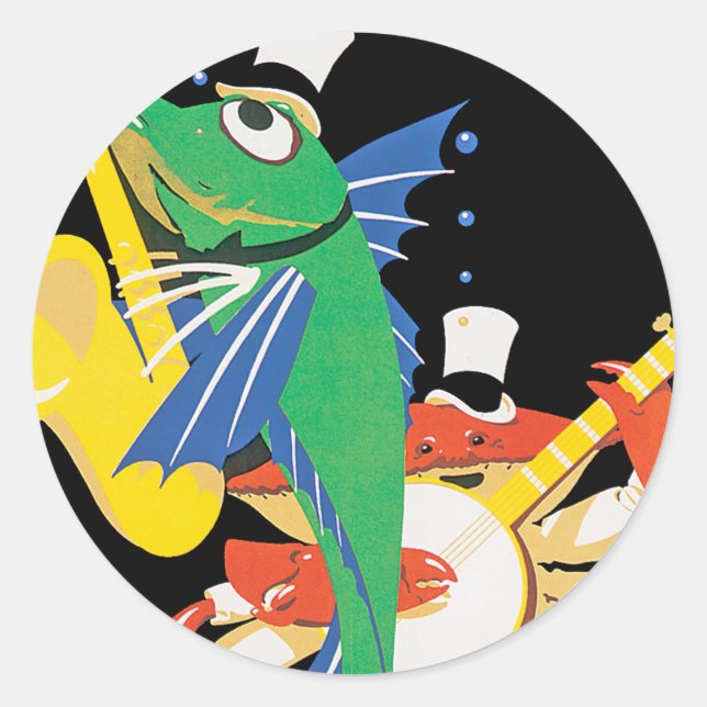 Frosch an der Ostküste Runder Aufkleber (Vorderseite)