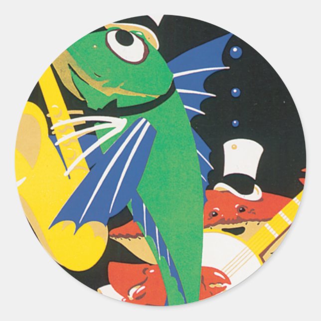 Frosch an der Ostküste Runder Aufkleber (Vorderseite)