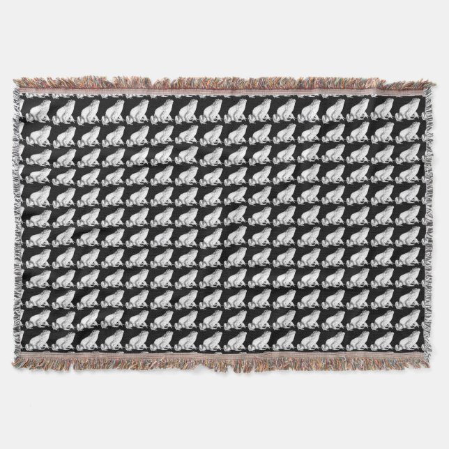Frosch Art Blanket Bull Frog Art Throw Blanket Decke (Vorderseite)