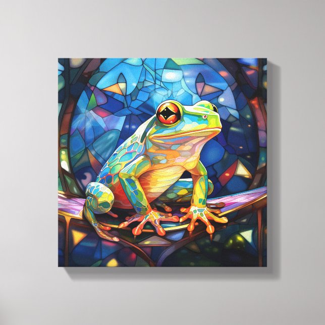 Frosch Art Leinwand Art (Vorderseite)
