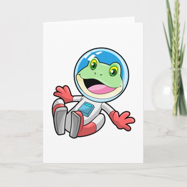 Frosch Astronaut Costume Space Karte (Vorderseite)