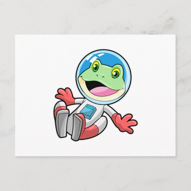 Frosch Astronaut Costume Space Postkarte (Vorderseite)