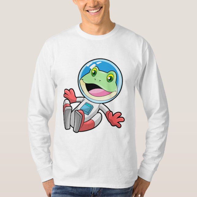 Frosch Astronaut Costume Space T-Shirt (Vorderseite)