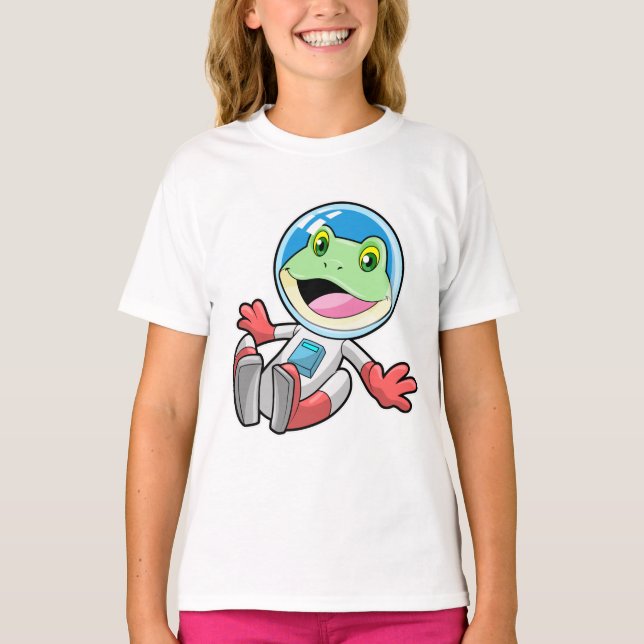 Frosch Astronaut Costume Space T-Shirt (Vorderseite)