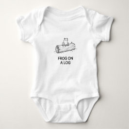 Frosch auf einem Baumstamm Kunstprint Baby Strampler