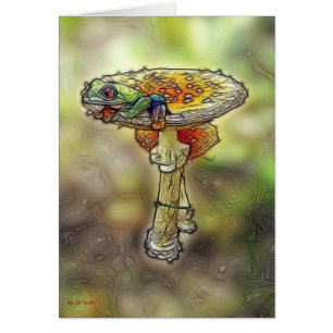 Frosch auf einem Schemel