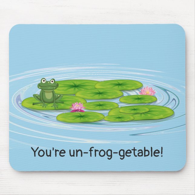 Frosch auf Lily Pad Mousepad (Vorne)