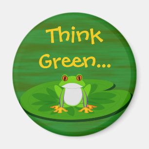 Frosch auf Lilypad Magnet