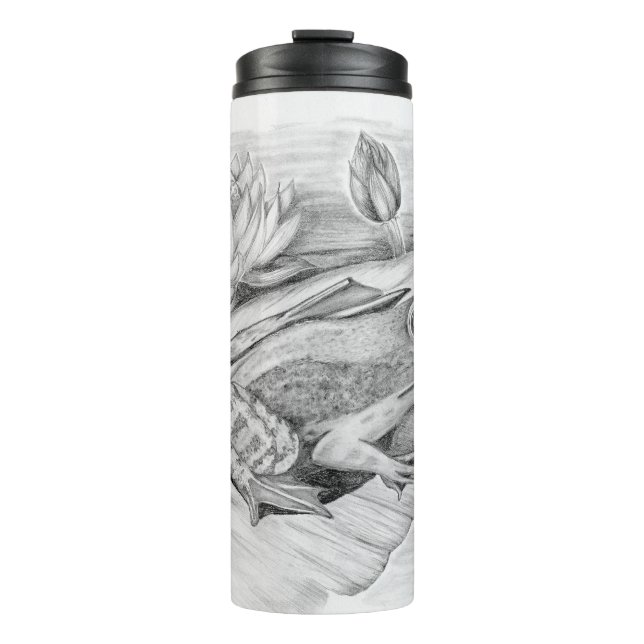 Frosch auf Lilypad Thermal Tumbler Thermosbecher (Vorderseite)