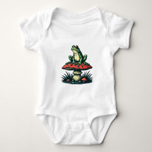 Frosch auf Mushroom Cottagecore Forest Magic Fungi Baby Strampler