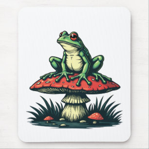Frosch auf Mushroom Cottagecore Forest Magic Fungi Mousepad