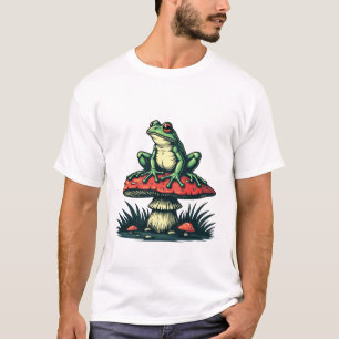 Frosch auf Mushroom Cottagecore Forest Magic Fungi T-Shirt