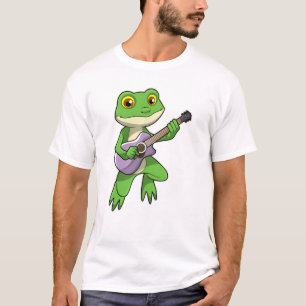 Frosch auf Musik mit Gitarre T-Shirt