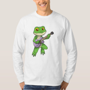 Frosch auf Musik mit Gitarre T-Shirt
