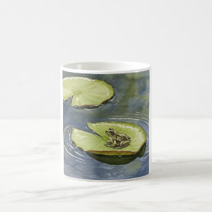 Frosch auf Seerosenblatt  Kaffeetasse