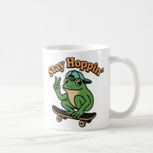 Frosch auf Skateboard Kaffeetasse