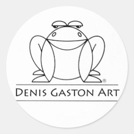 Frosch-Aufkleber für Denis Gaston Art Runder Aufkleber