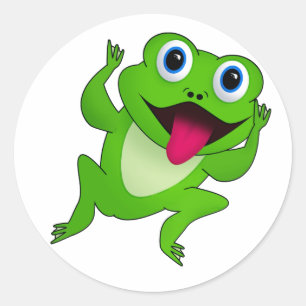Frosch-Aufkleber Runder Aufkleber