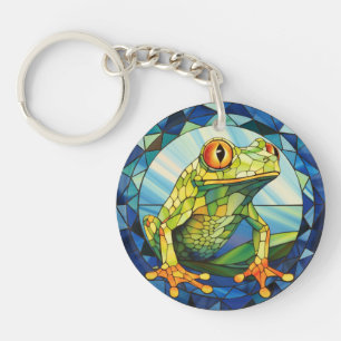 Frosch aus gesüßtem Glas Schlüsselanhänger