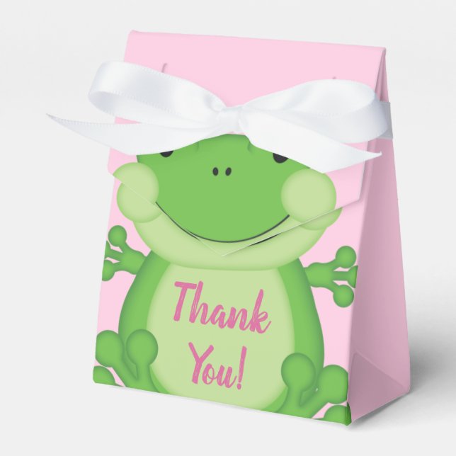 Frosch Baby Dusche Pink Geschenkschachtel (Vorderseite)