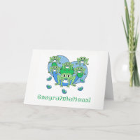 Frosch-Baby-Gruß-Karte