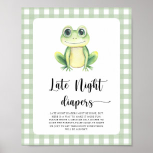 Frosch-Baby-Party - Spiel: Windeln wechseln in der Poster