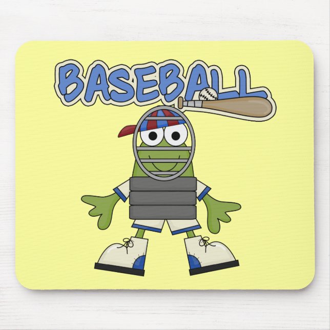 Frosch-Baseball - Fänger-T-Shirts und Geschenke Mousepad (Vorne)