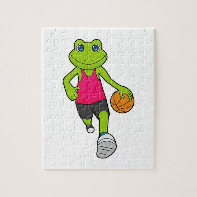 Frosch Basketball-Spieler Basketball (Vertikal)