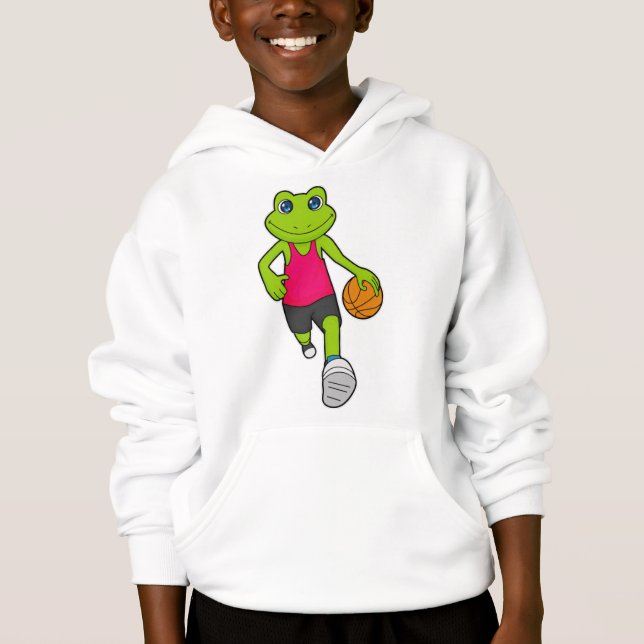 Frosch Basketball-Spieler Basketball Hoodie (Vorderseite)
