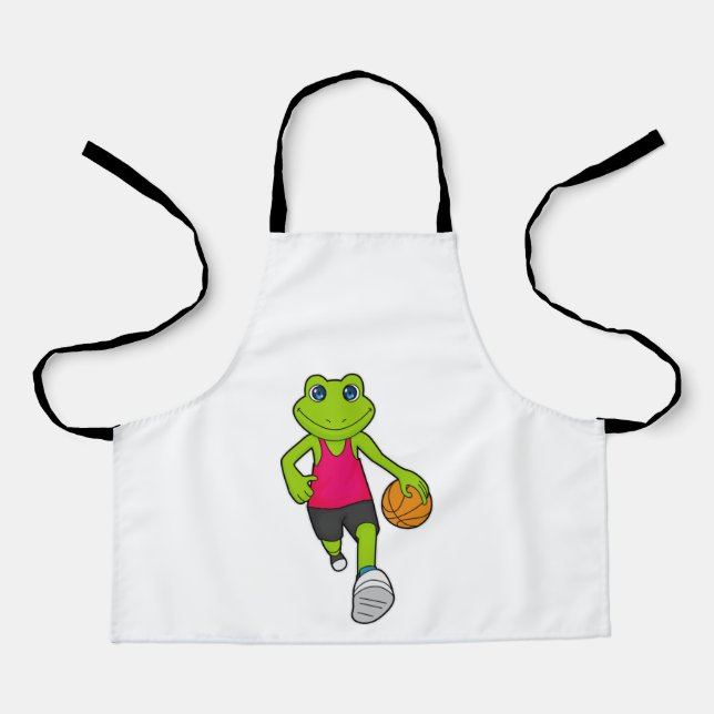 Frosch Basketball-Spieler Basketball Schürze (Vorderseite)