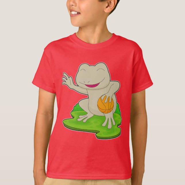 Frosch Basketball-Spieler Basketball T-Shirt (Vorderseite)