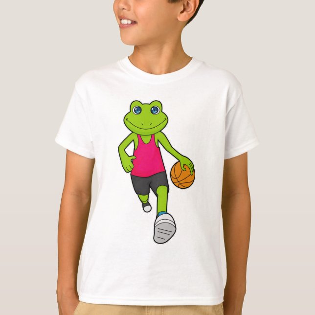 Frosch Basketball-Spieler Basketball T-Shirt (Vorderseite)