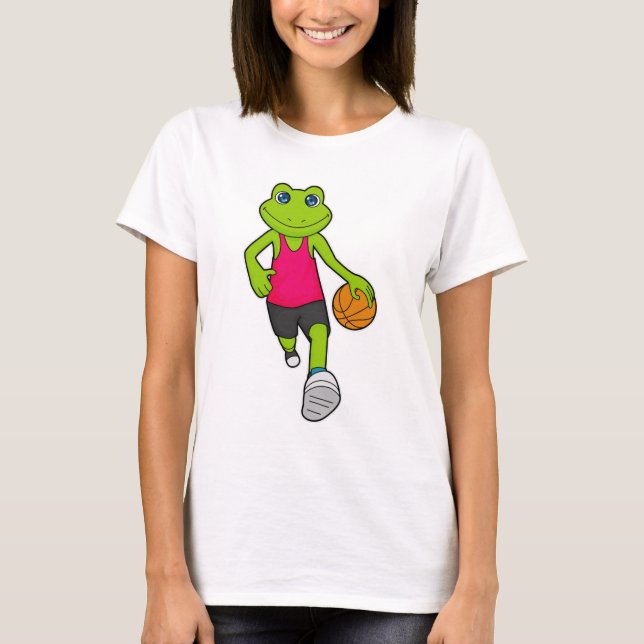 Frosch Basketball-Spieler Basketball T-Shirt (Vorderseite)